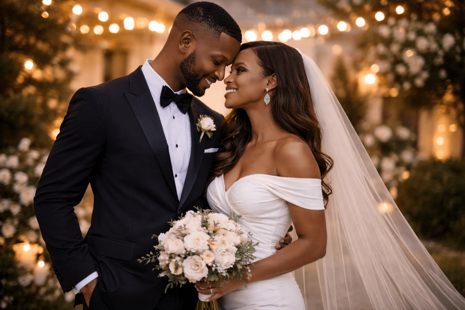 Couple White wedding